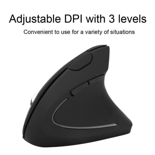 6D Vertikal Ergonomisk Bluetooth trådlös mus för PC