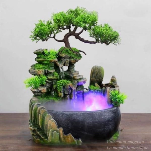 Kreativ inomhussimulering Harts Rockery Vattenfall Staty Feng Shui vattenfontän Hemträdgård Deco