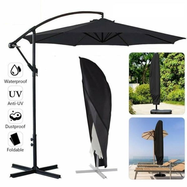 Skyddsöverdrag för offset parasoll skydd för trädgårdsparasoll med offset stång, vattentät, antidamm/UV - 265cm