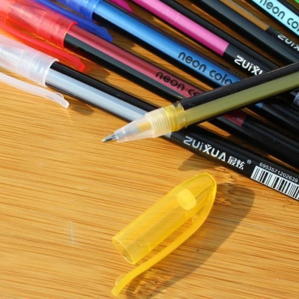 Pen 48 färger gelpennor set metalliska glitterpennor för barn ritning-320