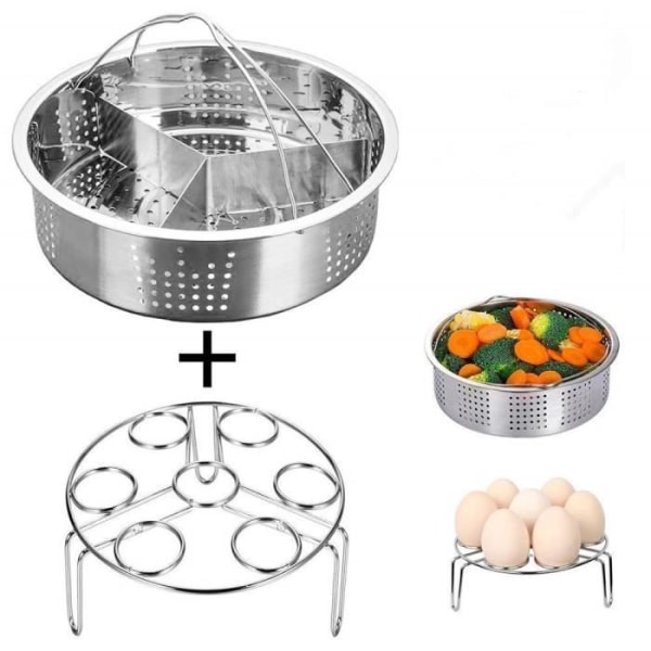 3 st/lot Rostfritt stål Steamer Korg Set Instant Pot Egg Steamer Rack Clip Set Kök och badrum