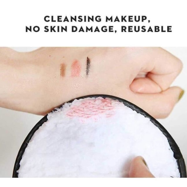 Tvättbar Makeup Remover Bomull 6st, Tvätta Ansiktet Djuprengöring Lat Rengöring Båda sidorna Städduk Tampo
