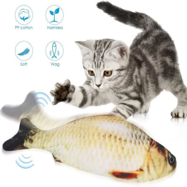 Katt Kattmynta Leksaker Elektrisk docka Fisk Realistiska plysch Interaktiva husdjur Tuggbett Katttillbehör
