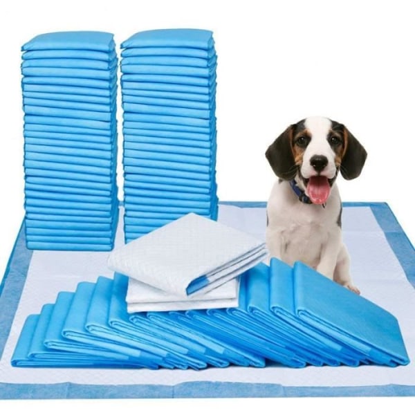 Hundträningsmattor, Ultraabsorberande hygieniska träningsmattor för hundar, paket om 50, 60x45 cm