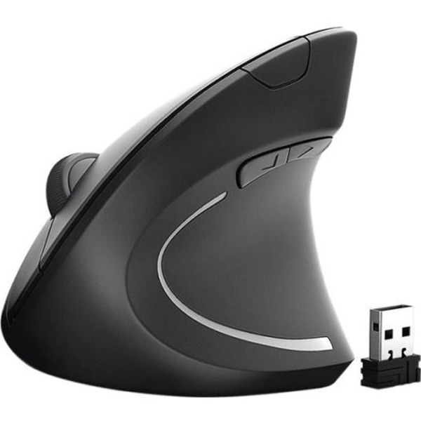 Trådlös Vertikal Ergonomisk Upprätt Optisk 5-knappars USB 2.4G-mus för PC Laptop