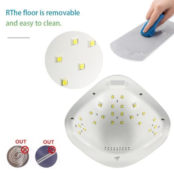 SUN5 UV Nagellampa Nageltork Torkmaskin Härdning Nail Gel Art Tool 24st LED 48W