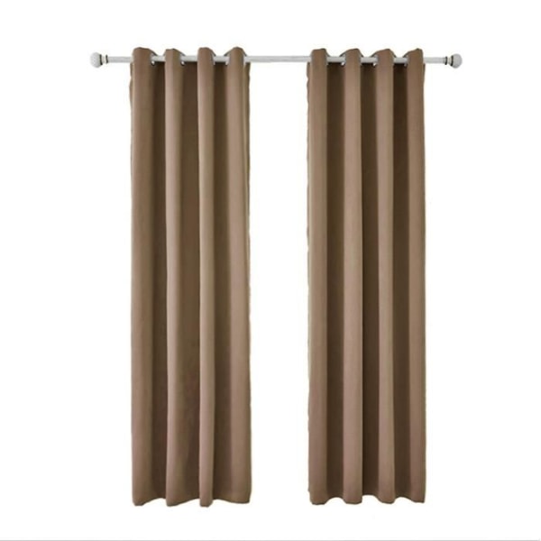 2 delar termiska mörkläggningsgardiner Vardagsrumsgardiner - 140 x 240 (khaki) Kaki