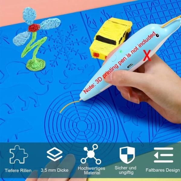 3D-utskrift 3D reservoarpenna med 12 färger PLA och ABS filament, LCD-skärm, 3D-penna för barnleksaker/presenter
