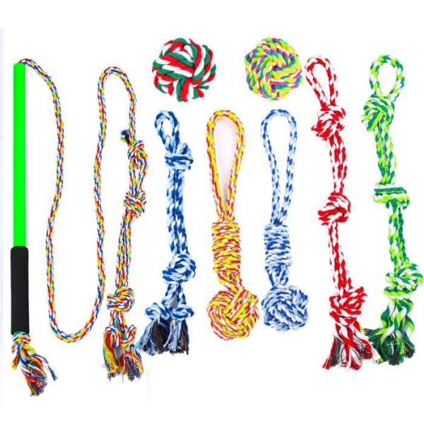 Dog Teaser Toy Dog Walker 8-Pack Large Dog Toy Rep Pet Training Pole blå