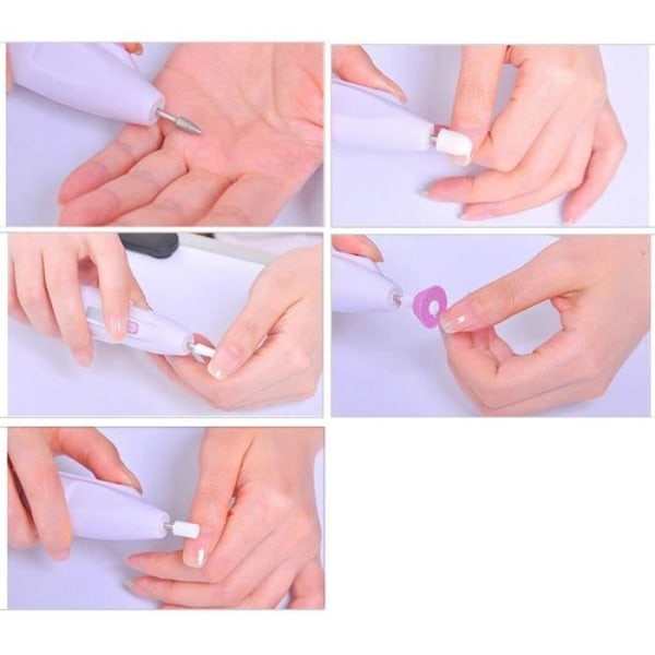 Elektrisk nagelfil, 5-i-1 elektrisk manikyr pedikyrset Elektrisk manikyr och pedikyrsats Elektrisk manikyrset