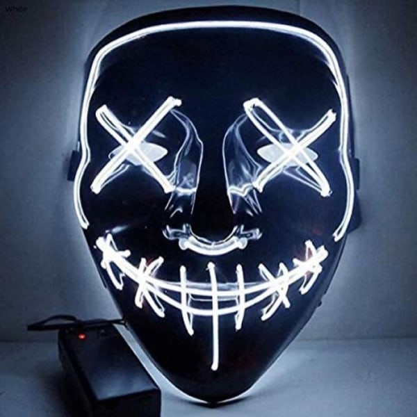 Halloween LED-mask - YOLISTAR - Sfärisk mask - Vit