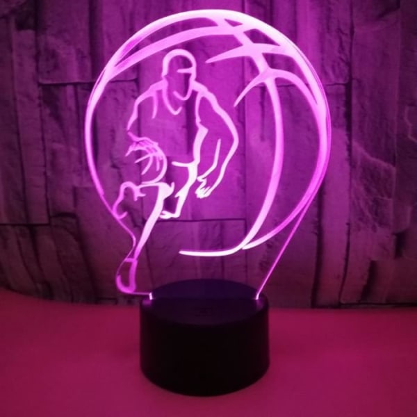 3D LED basketlampa - 7 färger - Heminredning - Barnpresenter