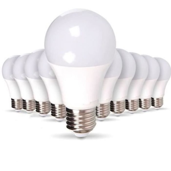 LED-lampa x10 ARUM 806 Lm - E27 - 9W - Kallvit