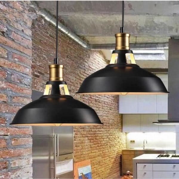 2st Retro ljuskrona hängande lampa E27 27cm industriell stil armatur för vardagsrum hall kök