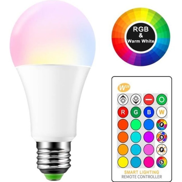 15W RGBW LED-lampa E27 färgskiftande atmosfärsbelysning LED Strobe Blixtlampa Fade Mode Bar KTV Deco Lights