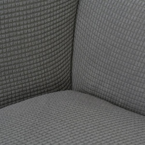 3-sits sofföverdrag elastiskt halkfritt fleece våffelgaller i grå färg