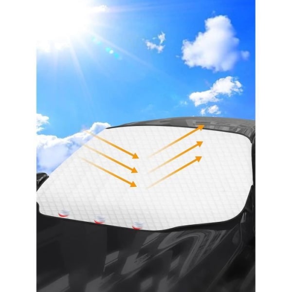 Bilens främre vindruta solskydd, mot UV-strålar och värme i din bil, hopfällbar, universell, 193 * 126 cm