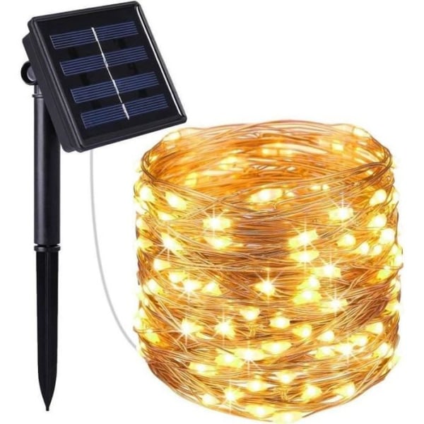 Criacr Solar String Lights, 100LED, koppartrådsbelysning, inomhus/utomhus vattentäta dekorativa lampor