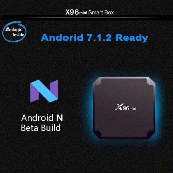 X96 mini Android 7.1 Smart TV BOX 1GB 8GB Amlogic S905W Quad Core stöd 4K30 fps 2,4GHz WiFi X96mini IPTV set-top box