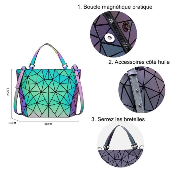 Dam Luminous Lingge handväska diagonal hinkväska i tre delar
