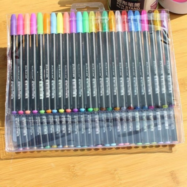Pen 48 färger gelpennor set metalliska glitterpennor för barn ritning-320