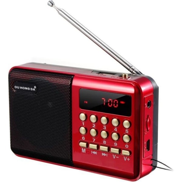 Bärbar FM-radio Stereo HiFi-högtalarkort Digital multimediahögtalare