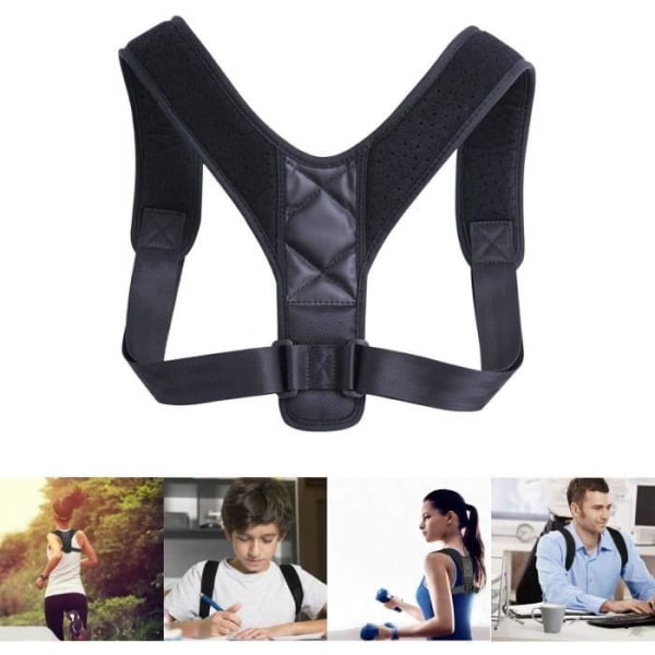 Hållningskorrigerare och ryggsträckare, justerbart ryggbälte för rakt axelstöd, ryggstöd för ryggraden
