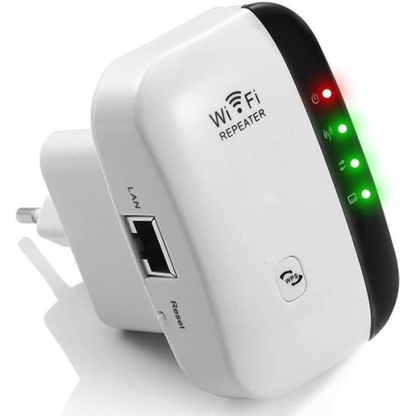 WiFi Repeater 300 Mbps WiFi-förstärkare Har AP/Repeater och WPS-funktion, enkel installation, 2,4 GHz