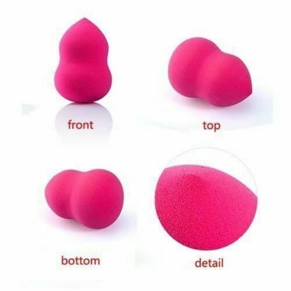 Powder Puff 1st Makeup Puff Sponge Foundation Blender Foundation Skönhetsblandning Makeup Ägg Calabash Puff ROSA