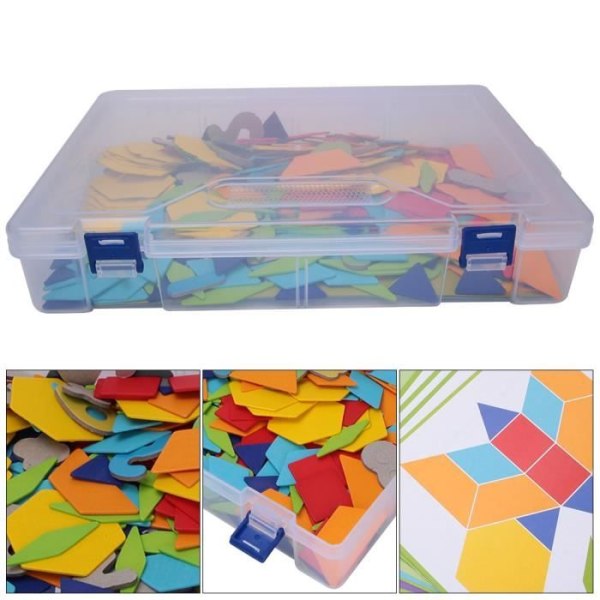170 st Trägeometri form barn tangram byggstenar pussel pedagogisk leksak