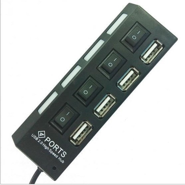 XCSOURCE 4 Port USB 2.0 High Speed HUB PÅ-AV Delningsbrytare USB-port Micro USB Hub för bärbar dator AY088-SZ