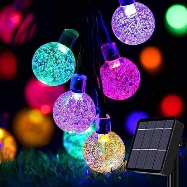 12M 100 LED Vattentät Solar String Lights, 8 lägen utomhus Solar Fairy Lights för trädgård, uteplats, fester (flerfärgad) Flerfärgad