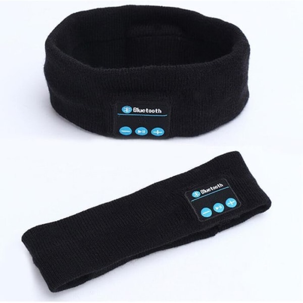 Sömnhörlurar - Bluetooth-huvudband - Svart - med ultratunna högtalare för sidosovlar, sova, löpning, resor, yoga, i