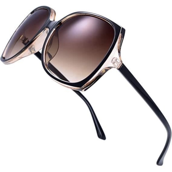 Solglasögon för kvinnor - Polariserade - PC-linser - Svarta