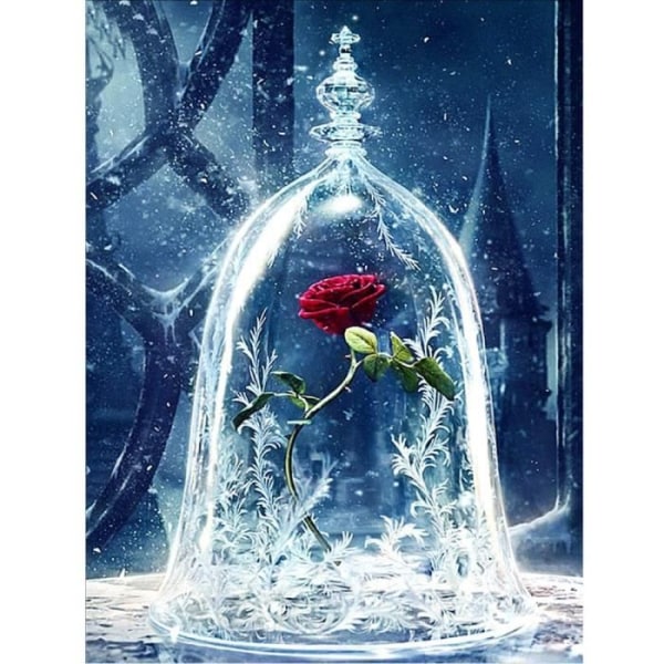 Gör-det-själv 5D-diamantmålning Vattenflaska Rose Diamantmålningssats Vardagsrumsrumsdekoration -35*45cm