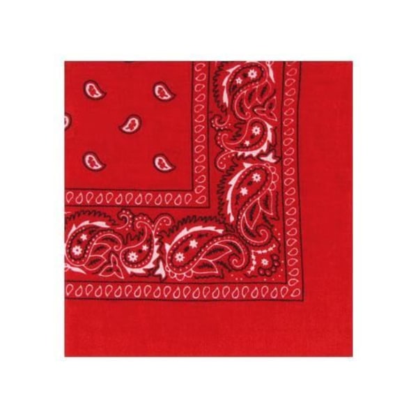 Förpackning med 12 röda polyesterbandanas för kvinnor - vintage och trendig stil