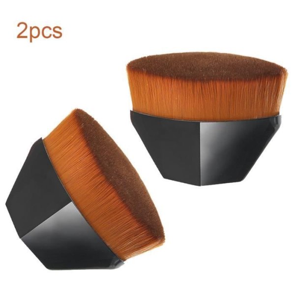 2st Professionell Makeup Brush - Ultra Soft Foundation Brush - Sminkborstar som inte lämnar några spår Svart