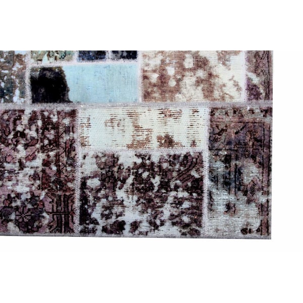 Handknuten Orientaliskt Patchworkmatta Ull/Garn 169x232cm Brun
