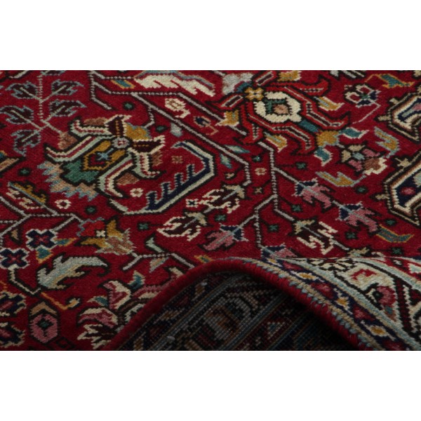 Handknuten Orientaliskt Patinamatta Tabriz 195x293cm Röd