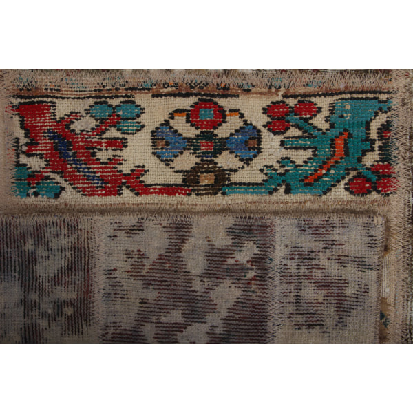 Handknuten Orientaliskt Patchworkmatta Ull/Garn Tabriz 168x222cm Brun