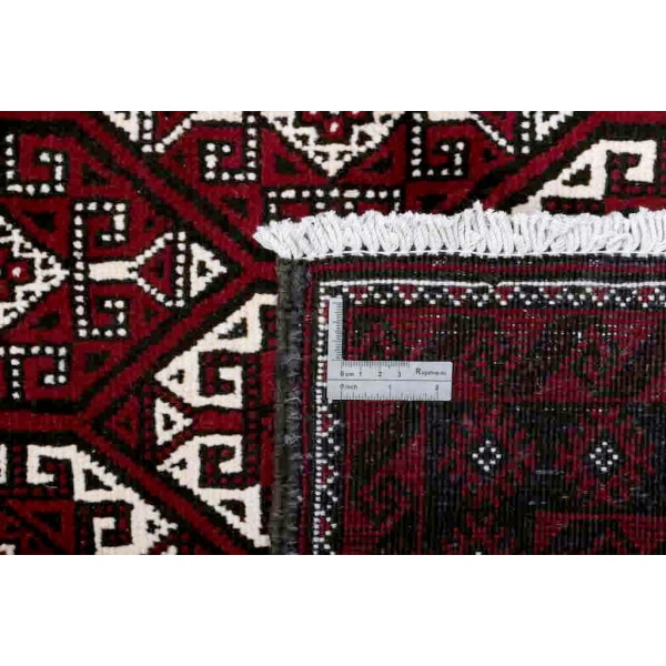 Handknuten Orientaliskt Matta Beluch Röd/Svart 102x190cm Röd