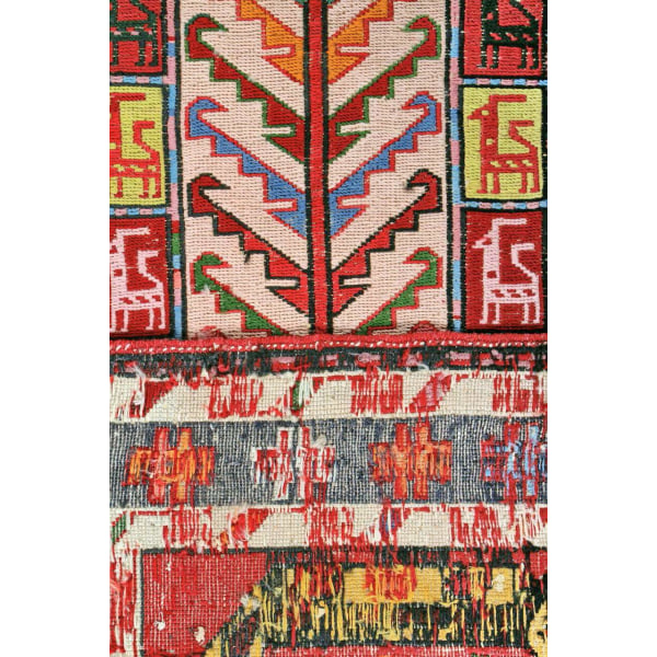 Handknuten Orientaliskt Matta Varni Ardebil Kelim 108x150cm Röd