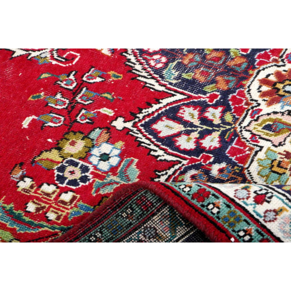 Handknuten Orientaliskt Vintagematta Tabriz 242x335cm Röd