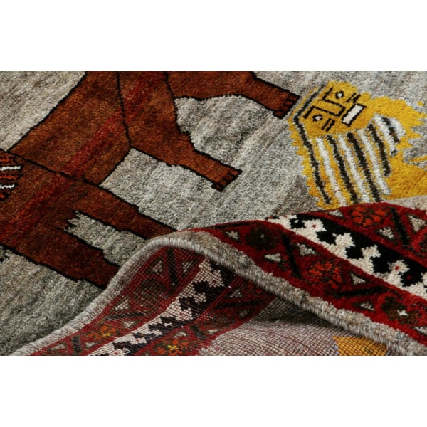 Handknuten Orientaliskt Patinamatta Shiraz 155x230cm Röd