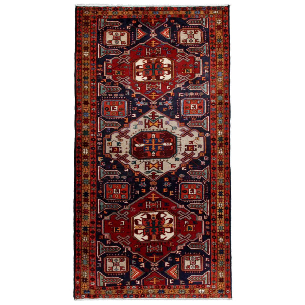 Handknuten Orientaliskt Patinamatta Ardebil 150x288cm Röd