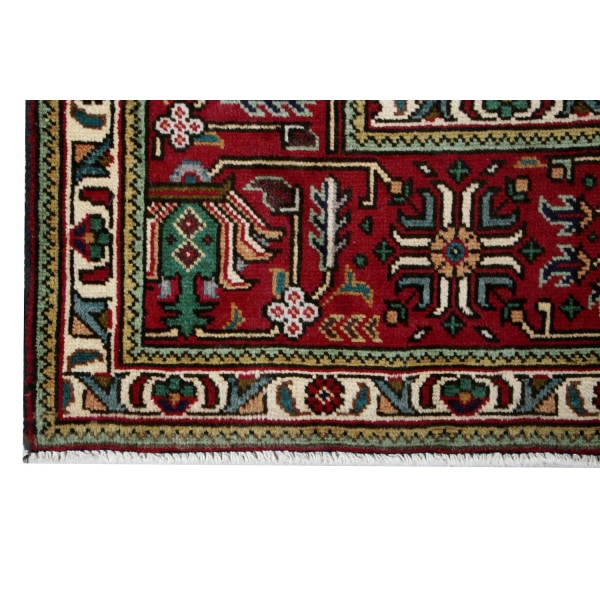 Handknuten Original Orientaliskt Vintagematta Tabriz 200x283cm Röd
