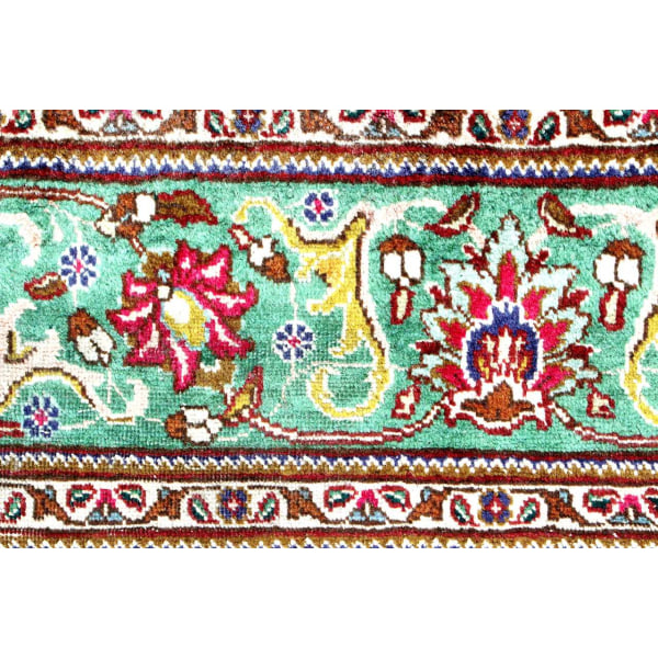 Handknuten Orientaliskt Patinamatta Tabriz 194x227cm Röd
