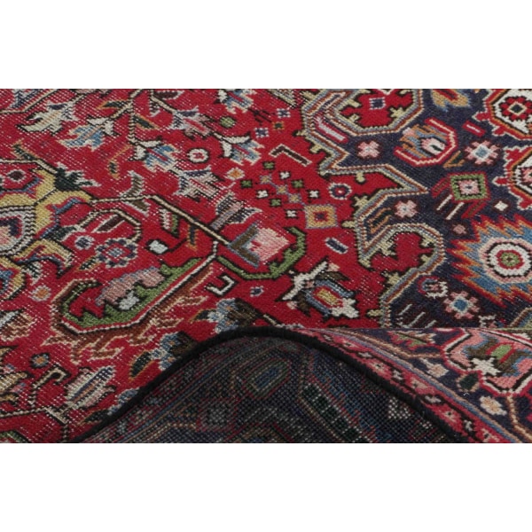 Handknuten Original Orientaliskt Vintagematta Tabriz Ull 222x324 Röd