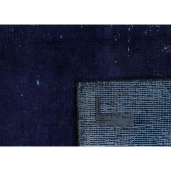 Handknuten Orientaliskt Vintagematta Mörkblå 252x345cm Blå