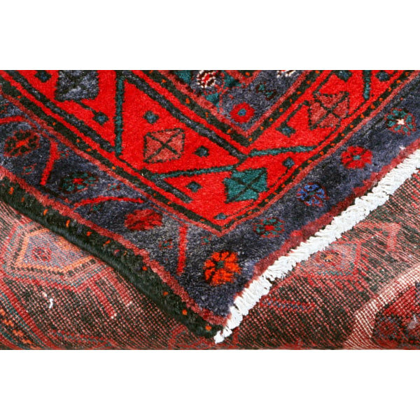 Handknuten Orientaliskt Patinamatta Kurdistan 144x342cm Röd